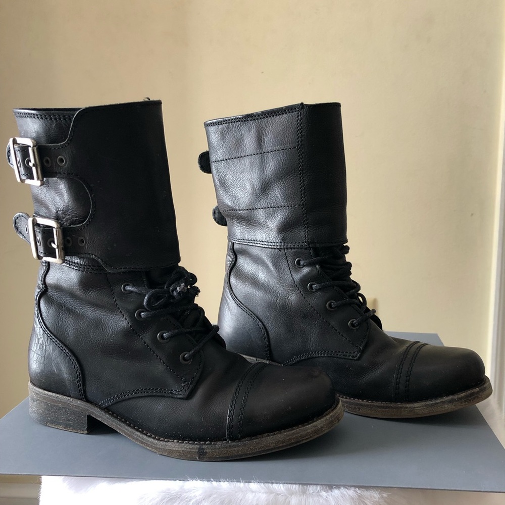 AllSaints - Black Damisi Combat Boots Size 6